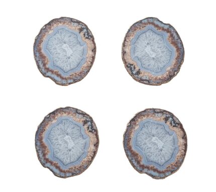 Snevayig Strata Drink Coasters in Beige, Taupe  & Gray, Set of 4 in Gift Box