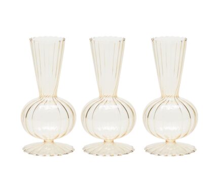 Snevayig Tess Bud Vase in Champagne, Set of 3 in a Box
