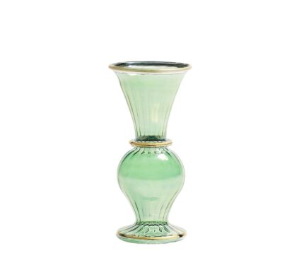 Snevayig Trumpet Bud Vase in Green