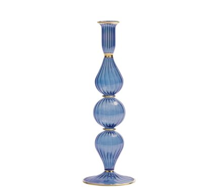 Snevayig Ripple Candle Holder in Blue