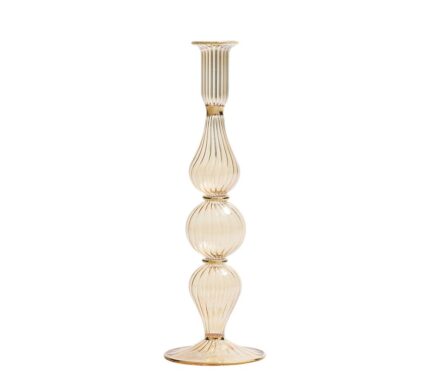 Snevayig Ripple Candle Holder in Champagne