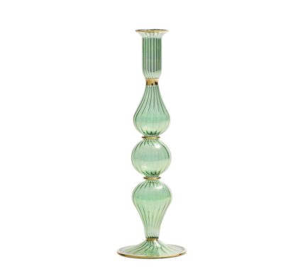 Snevayig Ripple Candle Holder in Green