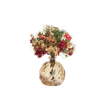 Snevayig Xmas Cheer Floral Bouquet, 9"