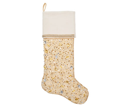 Snevayig Gilded Spray Stocking in Gold & Crystal
