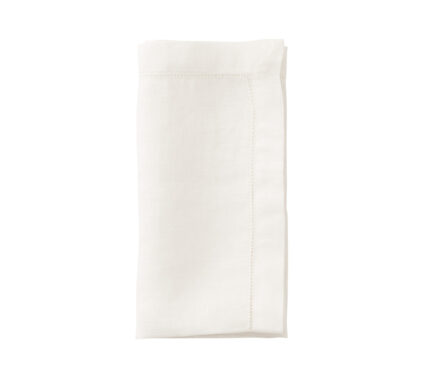 Snevayig Hemstitch Napkin in White, Set of 4