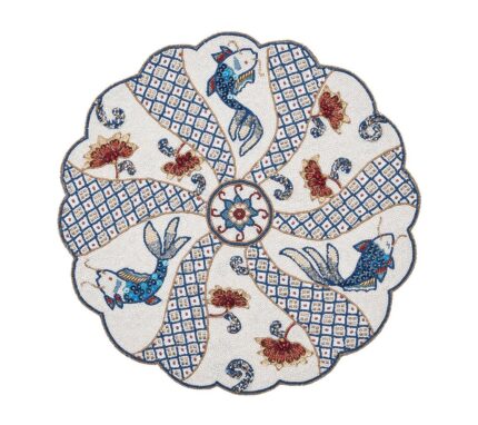 Snevayig Orient Placemat in White & Multi, Set of 2
