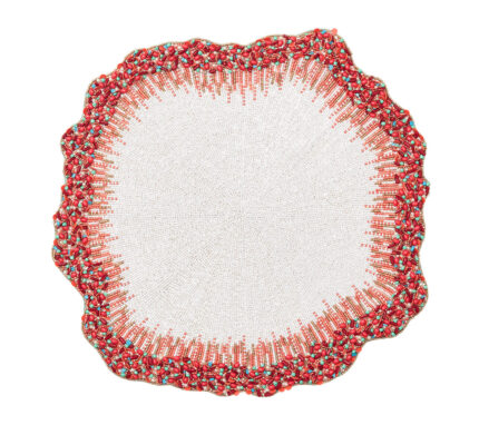 Snevayig Reef Chic Placemat in White, Coral & Turquoise, Set of 2