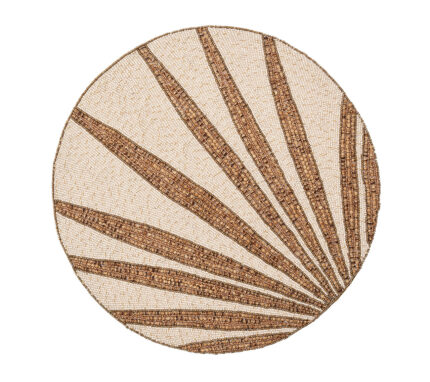 Snevayig Royal Palm Placemat in Natural & Brown, Set of 4