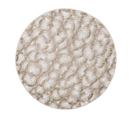 Snevayig Lune Placemat in Silver, Set of 2