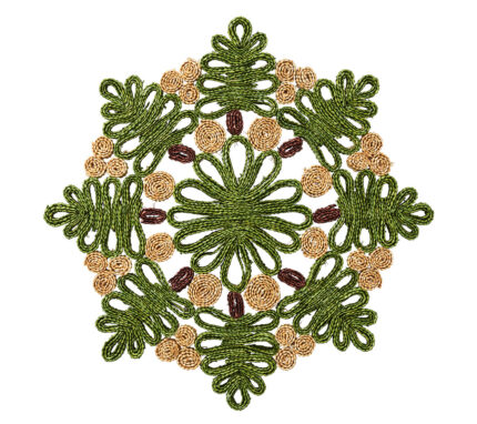 Snevayig Verve Placemat in Green & Natural, Set of 4