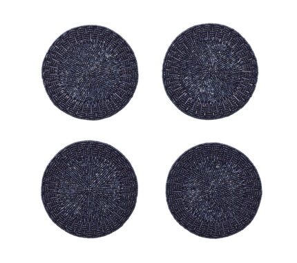 Snevayig Palisade Coaster in Navy, Set of 4 in a Gift Bag