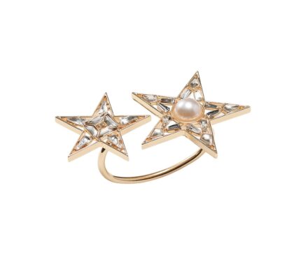 Snevayig Star Napkin Ring in Gold & Crystal, Set of 4